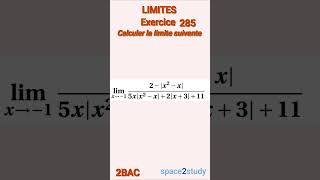 Exercice 285 Limites 2BAC Maths [upl. by Tufts]