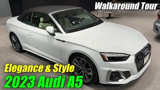 2023 Audi A5 Cabriolet Convertible Walkaround  AutomotoTube [upl. by Adnil476]