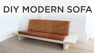 DIY Modern Sofa  How to make a sofa out of plywood [upl. by Inalaeham]