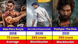 ALLU ARJUN All Hits amp Flops Movies List 🎥📸  Pushpa 2  DJ [upl. by Yeslrahc]