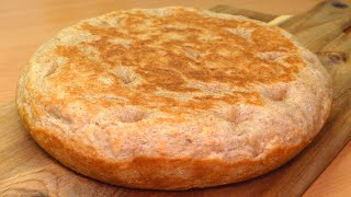 【Best】 Whole Wheat Focaccia No Oven No Knead No Egg Easy and Delicious Skillet Bread [upl. by Dacia387]