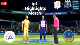 Csk vs Rr Highlights Cricket Game  Super Over  ipl Game  Sachin Saga Pro [upl. by Enihpets]