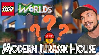 Modern LEGO Jurassic World House Lets Build Jurassic World in Bricksburg [upl. by Erdnaed]