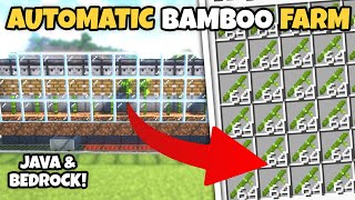 Minecraft EASIEST Automatic BAMBOO Farm Tutorial 121 Java amp Bedrock [upl. by Harahs4]