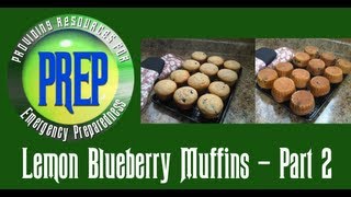 Lemon Blueberry Muffins  Part 2  Food Storage Recipe [upl. by Hiro]