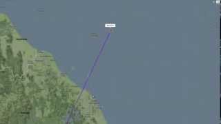 Malaysia Airlines Flight MH370 FlightRadar 24 Footage [upl. by Lotte]