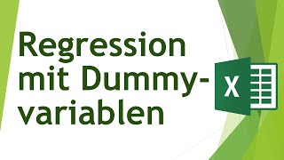 Regression mit kategorialen Variablen DummyVariablen in Excel  Daten analysieren in Excel 69 [upl. by Tillinger779]