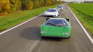 Lamborghini Countach old and new  LP400 25th Anniversary and LPI 8004 [upl. by Fira]