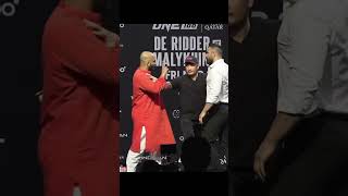 Feisty faceoff between Arjan Bhullar and Amir Aliakbari 👀ONE166 onechampionship MMA [upl. by Mikael]