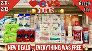 CVS Free amp Cheap Couponing Deals amp Haul  ROUND 2  26  212  FREE Dove amp New Money Makers 🙌🏽 [upl. by Lauter]