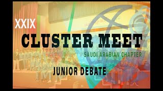 XXIX CLUSTER DEBATE  JUNIOR DEBATE  201920 [upl. by Nyleek68]