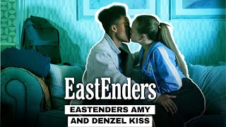 Amy and Denzel kiss  EastEnders airs mystery for Amy Mitchell following heartbreaking week [upl. by Neyu]