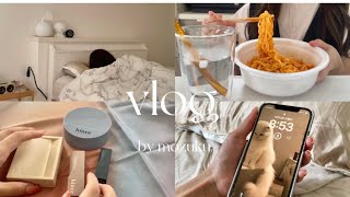 vlog｜1人で過ごす社会人の休日🛋｜スキンケア🌿｜食器、コスメ購入品｜ブルダック [upl. by Llien386]