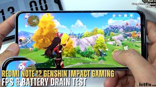 Xiaomi Redmi Note 12 Genshin Impact Gaming test  Snapdragon 685 120Hz Display [upl. by Salesin744]