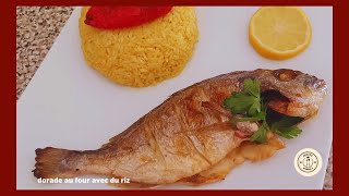 Dorade au four avec du riz Recette simple et rapide [upl. by Sinnod]