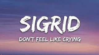 Sigrid  Don’t Feel Like Crying Lyrics [upl. by Orteip530]