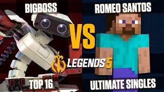 Legends 5  BigBoss ROB Vs Romeo Santos Steve  SSBU [upl. by Enitram590]