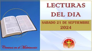 LECTURAS DEL DIA  21 DE SEPTIEMBRE [upl. by Jecho]