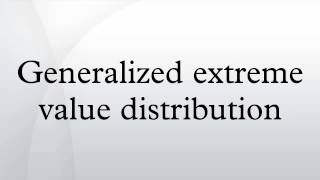 Generalized extreme value distribution [upl. by Aryc649]