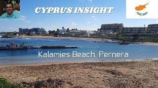 Kalamies Beach Pernera Cyprus  A Stroll Along [upl. by Germana474]