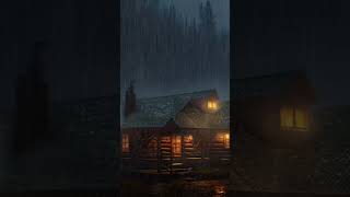 Silent Night Cozy Rain 🌧️ Cabin Serenity rain relaxing asmr cosycabin rainsounds [upl. by Eiramlatsyrc9]