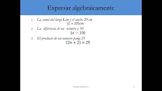 Algebra expresiones algebraicas [upl. by Volding]