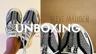 Unboxing Steve Madden ELEVATE 3 BEIGE ALMOND sneakers now 📸 pearly asmr 🇿🇦 stevemadden cute [upl. by Anialram]