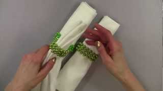 Napkin Rings Made with Inexpensive Metallic Party Beads [upl. by Willette]