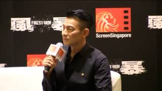 Andy Lau amp Gordon Lam Firestorm movie press conference [upl. by Tina43]