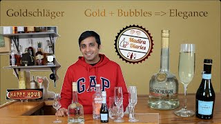 Goldschlager Schnapps Review in Hindi  Prosecco Gold Rush Cocktail Recipe Golden Drink cocktails [upl. by Tima]