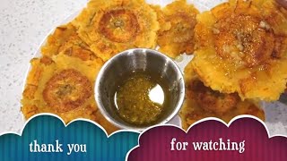 tostones  fried plantains [upl. by Assen]