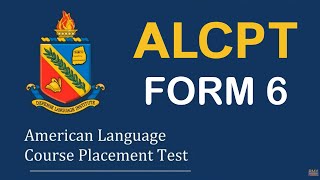 ALCPT FORM 6 [upl. by Engapmahc]