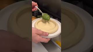 Hummus plating 🤤 viralvideo food barbeque hummus hummuslover arabfoods pizza whyfoodie [upl. by Leidba]