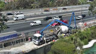 Warringah Freeway Upgrade time lapse  Monday 16 September 2024 [upl. by Sherr]