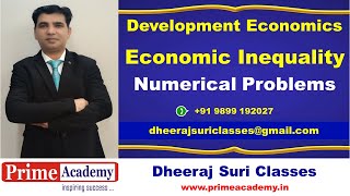 Income Inequality Numerical Gini Coefficient Lorenz Curve  Introductory Development Economics [upl. by Pisano]