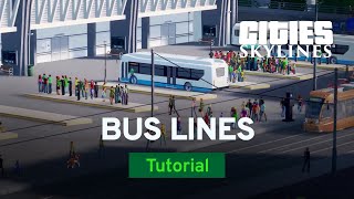 Bus Lines and Low Capacity Transit with bsquiklehausen  Modded Tutorial  Cities Skylines [upl. by Martita52]