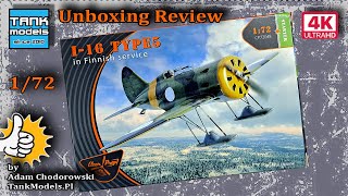 Unboxing 308  Polikarpov I16 type 5 Finnish  Clear Prop 72048 [upl. by Amri]