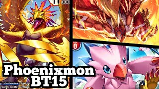 Phoenixmon Rises From The Ashes BT15 Deck Profile Strategy [upl. by Towbin998]