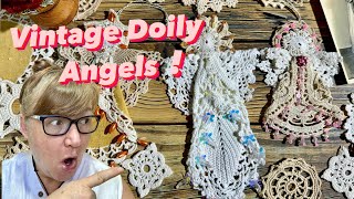 Vintage Doily Angels OpShopCrafter [upl. by Estrellita]