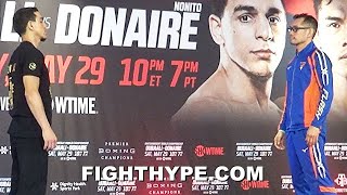 NORDINE OUBAALI amp NONITO DONAIRE COME FACE TO FACE STARE EACH OTHER DOWN AT FIRST FACE OFF [upl. by Barn]