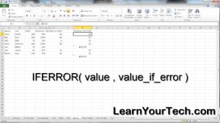 IFERROR Function Microsoft Excel [upl. by Agace]