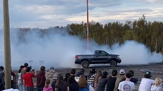 TRD SUPERCHARGED Single cab Tundra DONUTS [upl. by Ashly739]