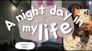 Vlog 1  Late night vlog 🎀 රෑ දවසක් 🌚 Hostel life 🏠 study  productive  cozy [upl. by Eenal]