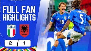 Barella SCREAMER WINS IT Italy 21 Albania Highlights [upl. by Ailehc]