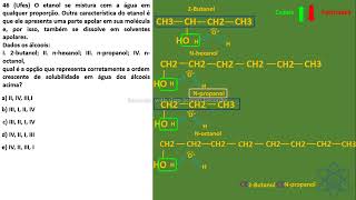 CAP 06  EXER 46  Ufes O etanol se mistura com a água em qualquer proporção Outra característi [upl. by Alleuqahs]