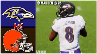 Ravens vs Browns Week 8 Simulation Madden 25 PS5 [upl. by Tik666]