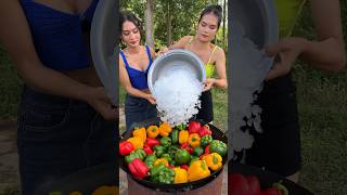 Bell pepper stirfry cook recipe cooking food recipe shortvideo shorts [upl. by Levey]