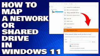 How To Map A Network or Shared Drive in Windows 11 [upl. by Adnauqahs]