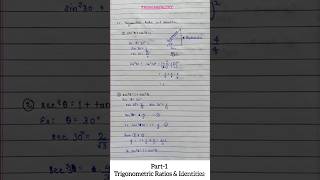 Trigonometry Ratios and Identities mathematics [upl. by Ydroj]