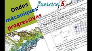 Exercice 5  les ondes mécaniques progressives [upl. by Anaer96]